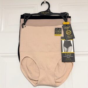 Kathy Ireland Beige & Black High-Waisted Seamless Shaping Briefs (3-Pack)